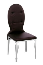 Orsina Purple Silk Dining Chair, Upholstered Dining Chair With High Back Rest, Modern Dining Chairs For Dining