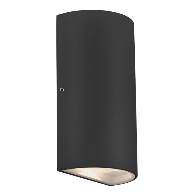 Nordlux Rold Outdoor Wall Light Black Metal Sensor Intergrated LED Weatherproof - Mains Powered, IP54 Black Black