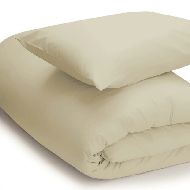 Belledorm Easycare Percale Duvet Cover - Ivory - Superking