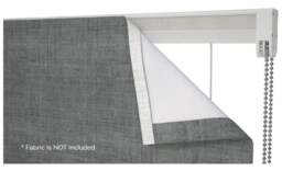 75cm Metal Chain Connect Roman Blind Kit (250cm Drop) White White
