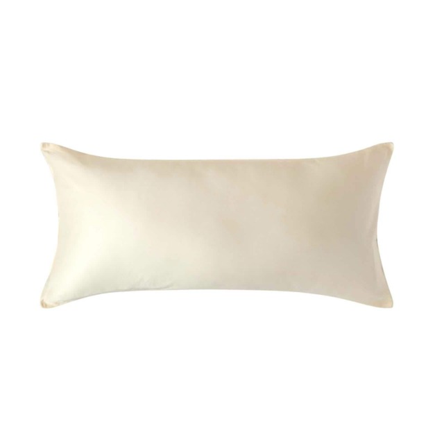 Homescapes Cream European Size Pillowcase Organic Cotton 400 TC - 40 x 80 cm Cream