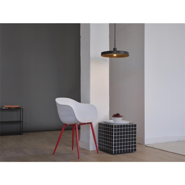 Osram Decor Plate Pendant Ceiling Light E27 Black-Wood Max 15W LED Modern Indoor Black Black 1