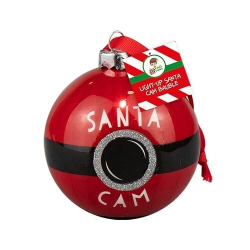 Christmas Light-Up Santa Cam Bauble Hanging Decoration
