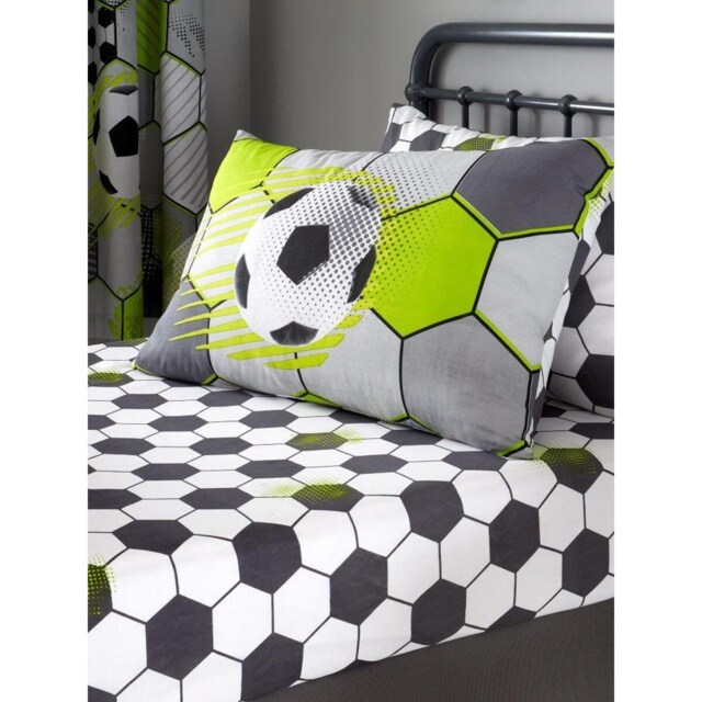 Football Stamp Fitted Sheet Multi Multicoloured One Size 1
