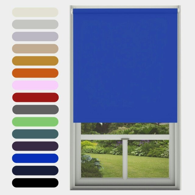Blackout Roller Blind Electric Blue 180cm Blue Electric Blue