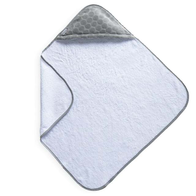 Clair de Lune Marshmallow Hooded Towel - Grey