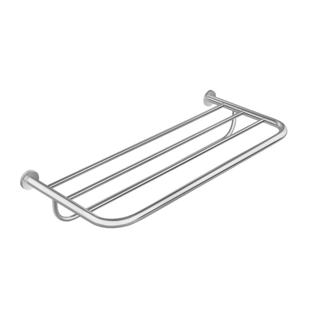 Cosmic Towel Round Rail Chrome & Embrace design Light Grey for Bathroom 57 cm