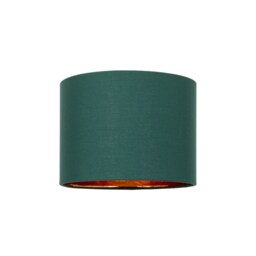 "Modern Forest Green Cotton Fabric Small 8"" Lamp Shade with Shiny Copper Inner Green Forest Green 1"