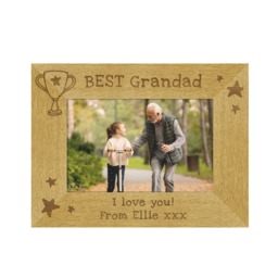 Personalised Simply The Best 6x4 Landscape Wooden Photo Frame Brown One Size