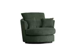 360 SWIVEL CHAIR IN GREEN JUMBO CORD
