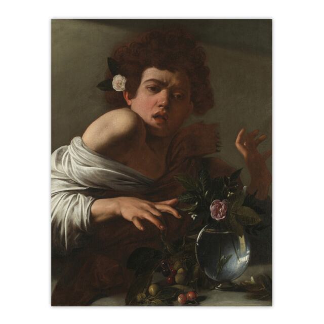 Boy Bitten By A Lizard Allegory Caravaggio Huge Wall Art Print 18X24 In