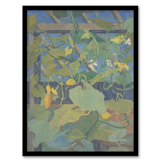 Theo van Hoytema Framed Wall Art Print Greenhouse Ornamental Gourds Home Décor