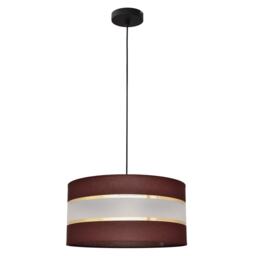 Helen Cylindrical Pendant Ceiling Light Brown, Gold, Black 40cm
