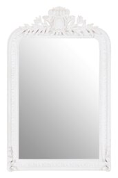Orsina Stone Grey Wall Mirror For Modern Interiors, Vintage Style Wall Mirror, Luxurious Intricate Floral Mirror
