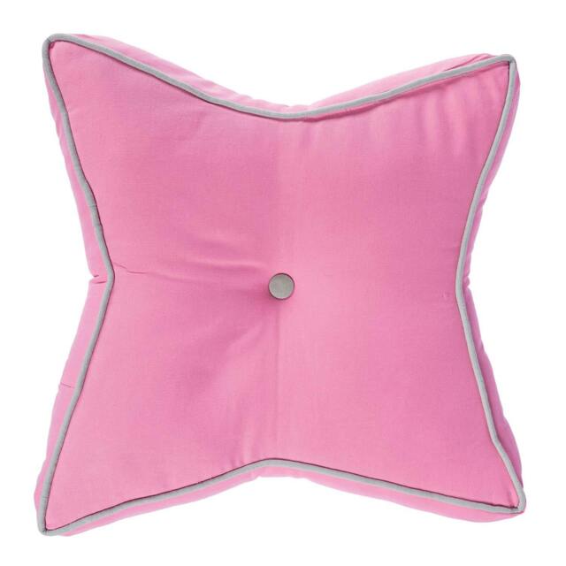 Homescapes Pink and Grey Star Floor Cushion Pink Pink & Grey 48 x 70 cm