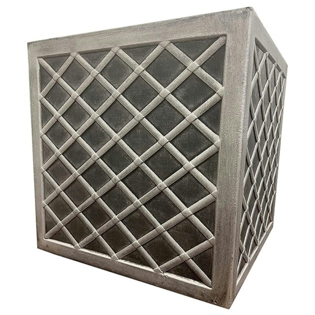 1 x Large Square Lazio Effect Planter For Garden Indoor & Outdoor Patio Planters Pots Grey