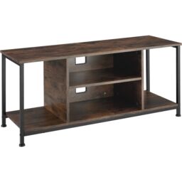 TV Stand - lowboard cabinet with 4 compartments, adjustable shelf Brown Industrial wood dark, rustic 110 x 40 x 50,50 cm 1