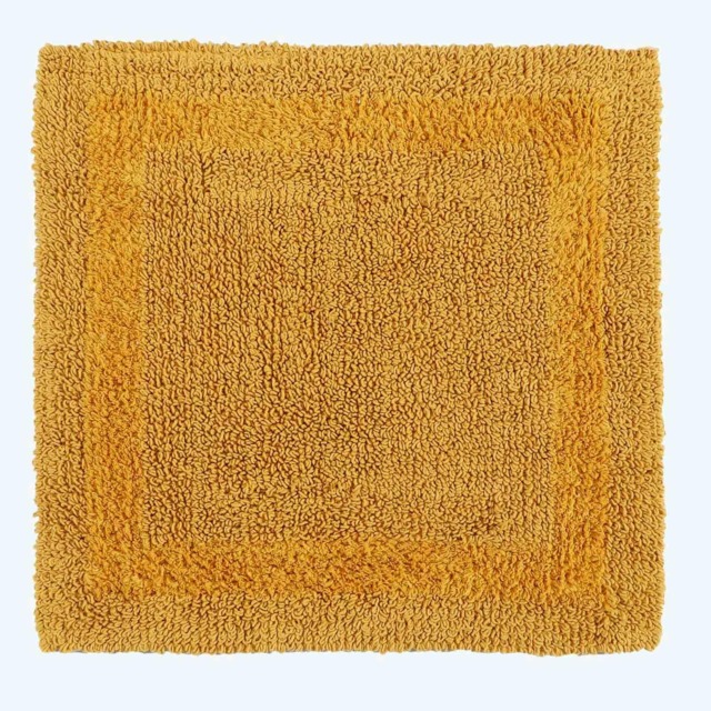 Homescapes Luxury Reversible Cotton Shower Mat - Mustard Yellow Mustard Yellow