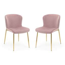 Cavendish Premium Dusky Pink Dining Chairs - Set of 2