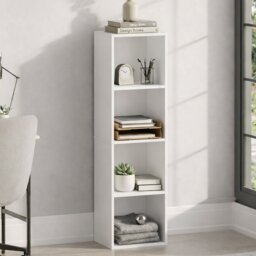 Vida Designs Oxford 4 Tier Cube Bookcase Display Storage, White