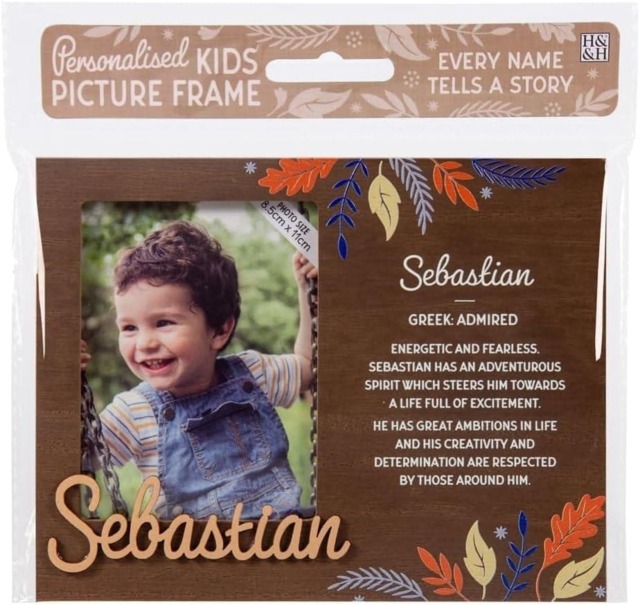 History & Heraldry Pre-Personalised Kids Wooden Picture Frame - Sebastian