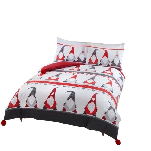 Festive Gonks Polycotton Duvet Cover Set with Pillowcase Multi Double 1