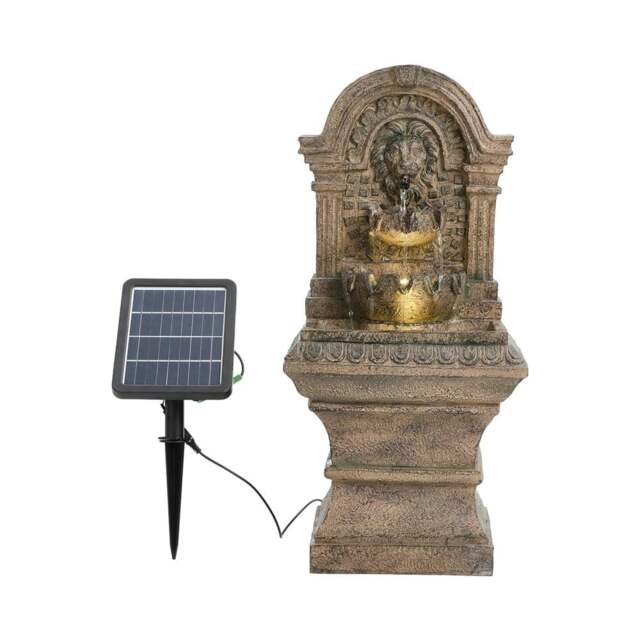 Living and Home Outdoor Solar-Powered Water Fountain for Patios and Gardens Multi