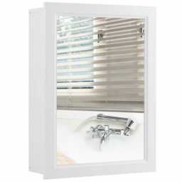 COSTWAY Bathroom Mirror Cabinet Wall Mounted Storage Cabinet