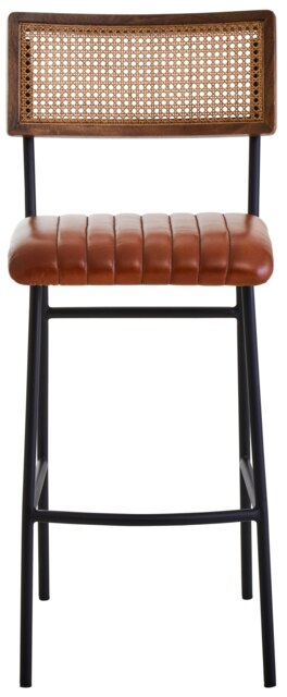 Interiors by Premier Tan Leather Bar Chair Brown