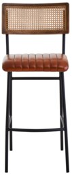 Interiors by Premier Tan Leather Bar Chair Brown