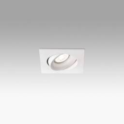 Arg 1 Light Square Tiltable Recessed Spotlight White, GU10