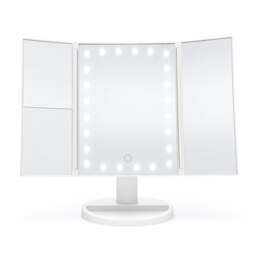 24 LED Touch Dimmable 3 Way Makeup Mirror with 2 & 3X Magnification White