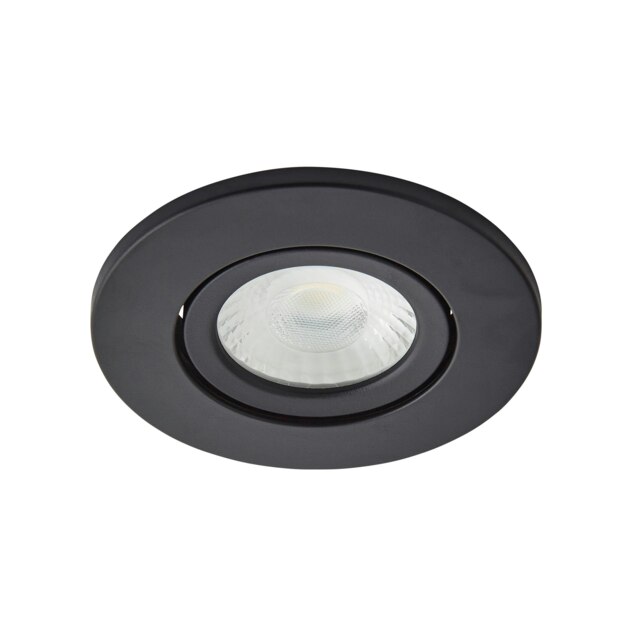BHS Cal LED Fire Rated IP65 Recessed Spotlight Black Satin Black 1