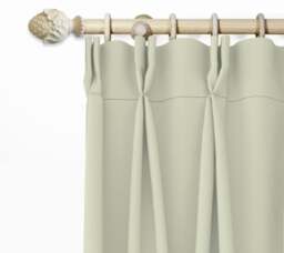 Lister Cartwright 33 mm Wood Curtain Poles Fixed Length Rubber Wooden Finials, Ash (Artichoke) 150 cm