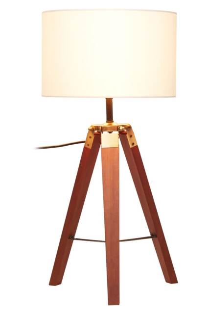 Malvern Tripod Table Lamp With Brown Base
