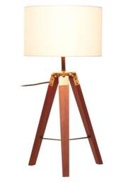 Malvern Tripod Table Lamp With Brown Base
