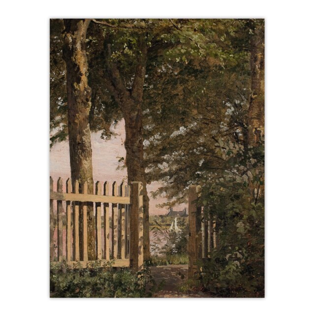 Sailboat and the Garden Gate Christen Kobke Wall Art Poster Print