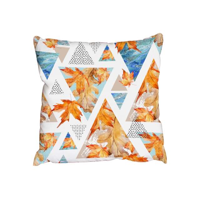 Gold brush drawn eyes and triangle (Outdoor Cushion)