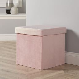 Folding Ottoman Chest Solid Sturdy Storage Bedding Box Trunk Multi Multicoloured
