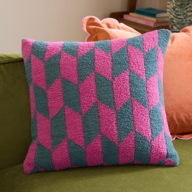 Furn Olsen Geometric Cushion Pink Pink 1
