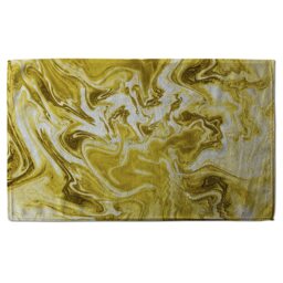 Golden Swirled Marble Soft Bath Towel Multi