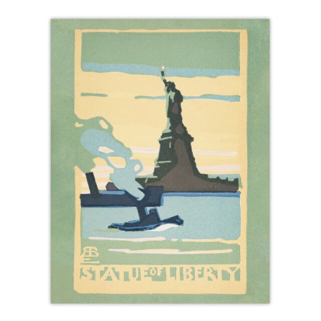 "Statue of Liberty New York City Rachael R Elmer Wall Art Poster Print 12X16"""