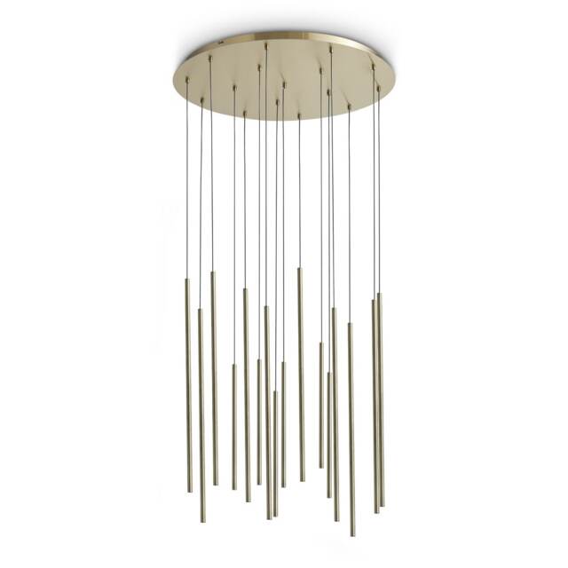 Look Cluster Pendant Ceiling Light Brass 16x LED 3100lm 3000K