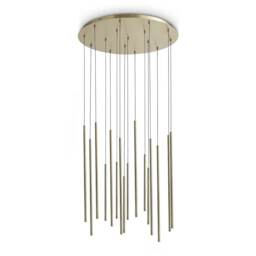 Look Cluster Pendant Ceiling Light Brass 16x LED 3100lm 3000K