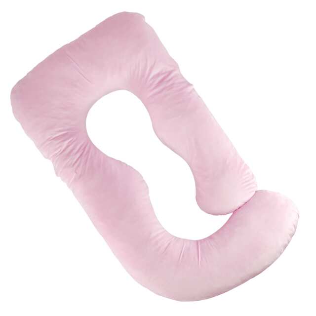 Aamira Dark grey and Pink Pregnancy Maternity Pillow 140x70x20cm J Shape Memory Foam Pink Pink 1