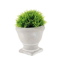Pedestal Artificial Plant In Stone Planter 21cm