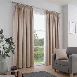Fusion Galaxy Pencil Pleat Curtains Natural
