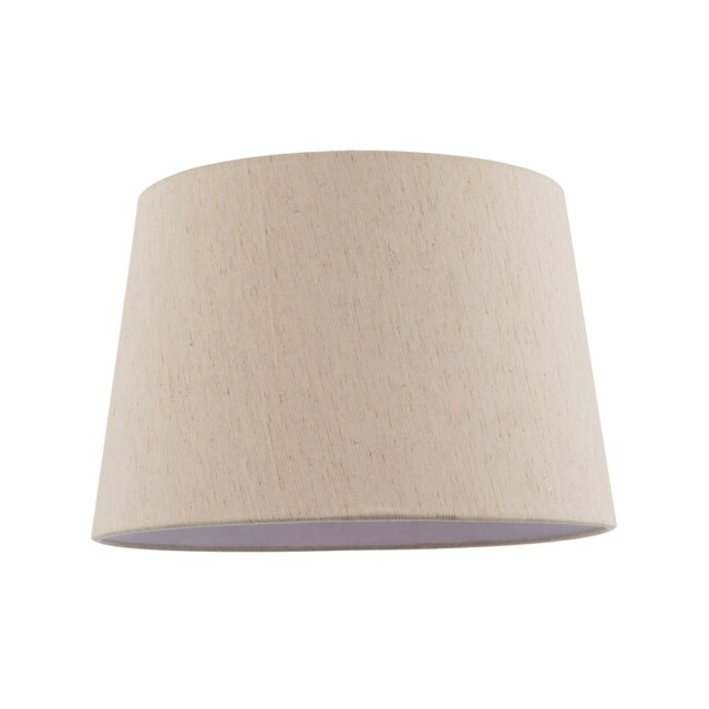 Light Beige Natural Linen Fabric Lamp Shade with White Cotton Lining Cream Oatmeal 1