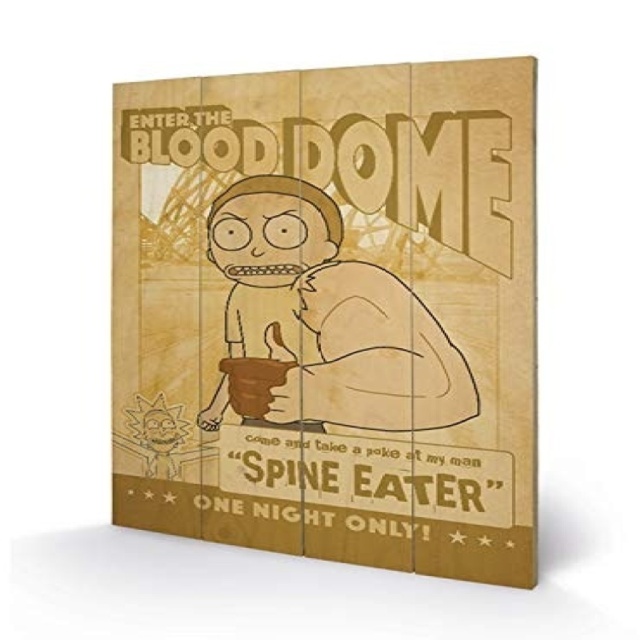 Rick And Morty (Enter The Blood Dome) Small Wood - Wood Panel