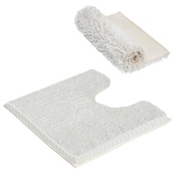 Non Slip Bath Mat Water Absorbent Shower Mats Machine Washable Bathroom Rug, White